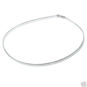 16 Sterling Silver 1mm Omega Choker Chain Necklace  
