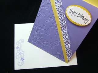   BIRTHDAY Card Butterfly Stampin Up Vintage Lace Embossed 3D Sizzix
