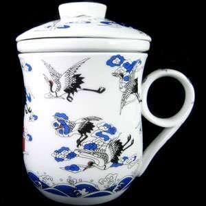  Chinese Porcelain Mug   Nine Cranes (Set of 2) Everything 