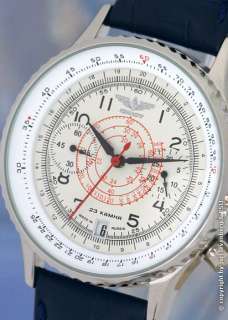 PILOT  Poljot 3133 Russian mechanical Aviation Chronograph 