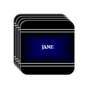   JANE Set of 4 Mini Mousepad Coasters (black design) 