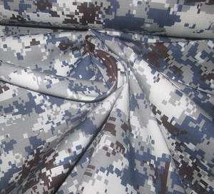 New Blue Digital Camouflage Ripstop Nyco Nylon Fabric  