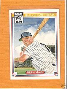 Mickey Mantle 1987 Leaf Hall Of Fame Greats Card Nrmt  