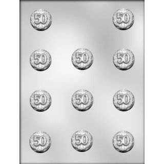 number 50 sucker Hard Candy Mold: 3 Count:  Grocery 