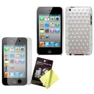  Silver 3D Hard Case / Cover / Shell & LCD Screen Guard 