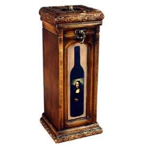   Mona Lisa Wood Wine Gift Box   Holds One Bottle