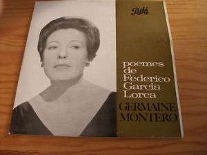 GERMAINE MONTERO  POEMES DE FEDERICO GARCIA LORCA LP  
