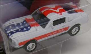 1967 FORD MUSTANG SHELBY WHITE RED JULY 4TH 2000 JOHNNY LIGHTNING 