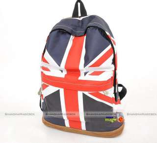2012 Unisex School Book Campus Bag Backpack UK US Flag  