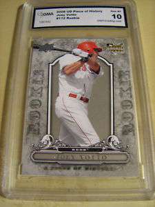 JOEY VOTTO REDS 2008 UD A PIECE OF HISTORY RC GRADED 10  