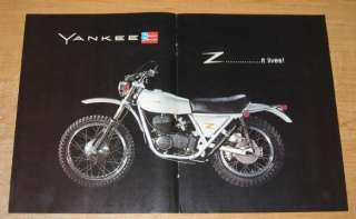 1972 Ossa Yankee Z 500 It Lives Motorcycle Original Color Ad  