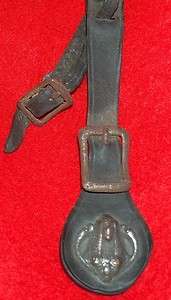 Rare Vintage King Tut, Egyptology Watch Fob w/ Leather  