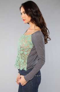 Free People The Daisy Lace Front Top in Pistachio  Karmaloop 