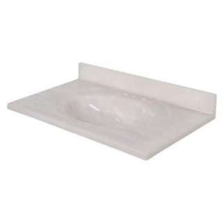 Newport 31 in. AB Engineered Composite Vanity Top in White Onyx with 
