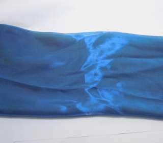 k37 Dark Blue Mirror Organza Fabric Mesh Sheer by Yard  