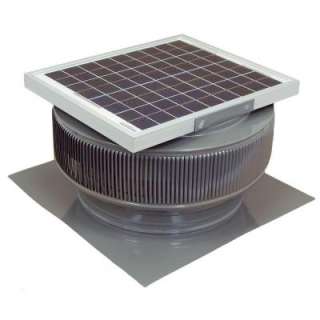 Active Ventilation Aura 216 CFM Weatherwood Solar Powered Roof Exhaust 