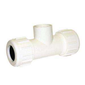Mueller Global 1 in. PVC Irrigation Compression Tee with FIPT Branch 