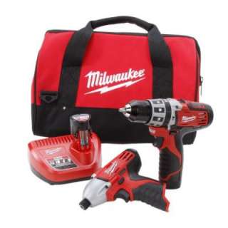   Cordless Red Lithium 2 Tool Combo Kit   Hammer Drill and Impact Driver