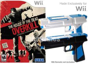 Wii House of The Dead OverKill +2x Light Hand Guns  