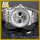 Exclusive AK Homme Silver Mens Mechanical Wrist Watch  