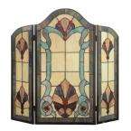 Springdale Lighting 3 Panel Tiffany Fireplace Screen  DISCONTINUED
