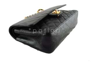 Chanel Black Caviar Medium Classic 2.55 Shoulder Flap Bag  