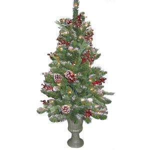 GE 42 in. Pre Lit Frosted Berry Tree 41197HD at The Home Depot