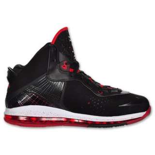 New Nike LeBron VIII Mens Black Red Basketball shoes 417098 002 Size 