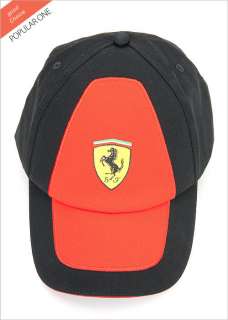 Brand New PUMA Ferrari Fan Wear Ball Cap / Hat Black Red (76103501 
