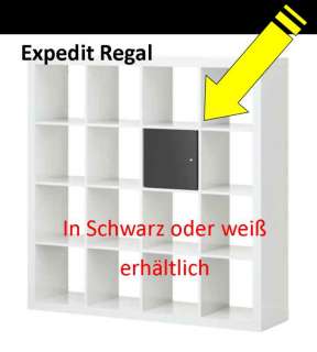 IKEA Einsatz mit Tür für Expedit Regal schwarz / weiß  