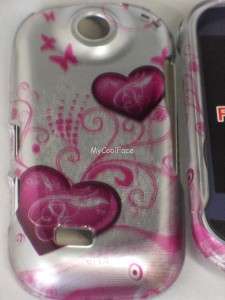 SAMSUNG R710 SUEDE Cricket CASE PHONE COVER PINK HEART  
