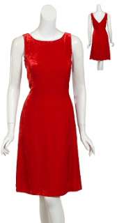 size 4 classic crushed velvet dress has jewel neckline v