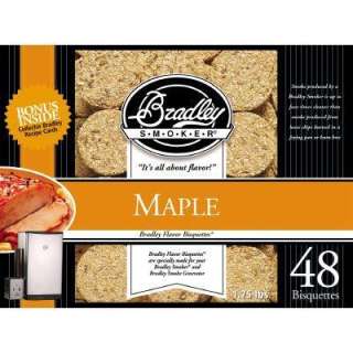 Bradley Smoker Maple Briquettes (48 Pack) BTMP48  