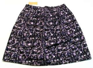 MICHAEL KORS Womens Aubergine Skirt Black/Purple/Gray NWT $109  