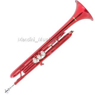 NEW RED LACQUER CONCERT BAND MONEL VALVES Bb TRUMPET  