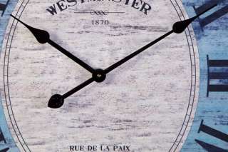 Riesige XL 80cm Holz Oval Wanduhr WESTMINSTER Antik Optik Uhr Uhren 