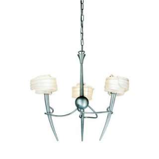   In. Hanging Crackled Silver Chandelier CH 3VIO 34 