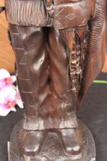 American Indian Sioux Chief Bronze Statue 32 Tall Art  