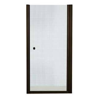in. x 65 1/2 in. Frameless Hinge Shower Door with Tempered Glass 