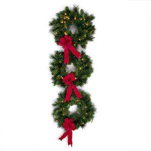 LED Pre Lit Palmer Pine Triple Wreath Set with Timer 1724190 at The 