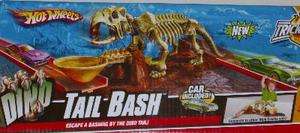 Hot Wheels Tail Bash Dino Playset Race Car Track Set  