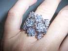   Diamond Ring Flowers Flexible Italy Link Wt. Sharon Osbourne Stunning