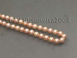 genuine AAA 8 9mm lovely pink akoya pearls necklace 18  