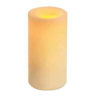   Inch Flameless Round Pillar Vanilla Scented Candle with Timer  