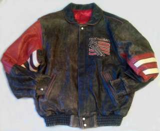 94 USA World Cup Soccer Jacket Leather Reversible Med  