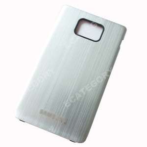 Silver Metal Full Back Cover Skin Housing Case For Samsung Galaxy S 2 