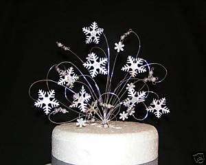 Snowflake Winter Wedding Cake Topper Decoration  