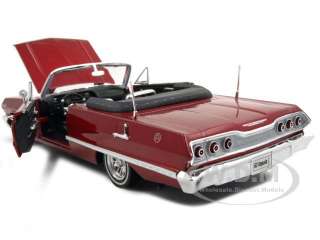1963 CHEVROLET IMPALA CONVERTIBLE LOWRIDER RED 1:24  