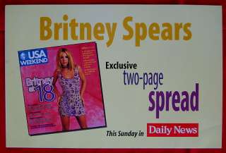Britney Spears 2000 Daily News Los Angeles poster mint  
