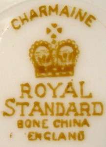 ROYAL STANDARD china CHARMAINE pttrn CUP & SAUCER Set  
